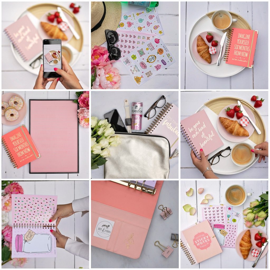 Product photography flatlay designs