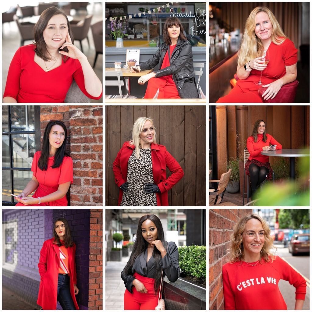 How business women can wear red colour in their photoshoot