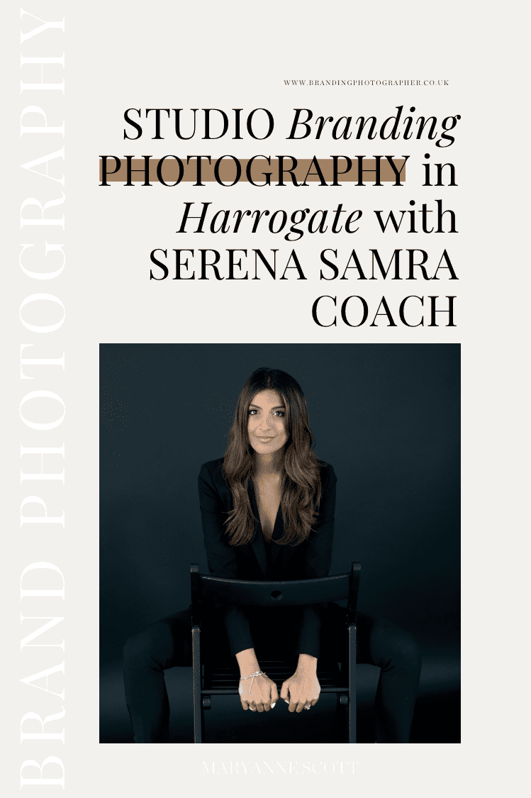 Studio Branding photography in Harrogate with Serena Samra Coach